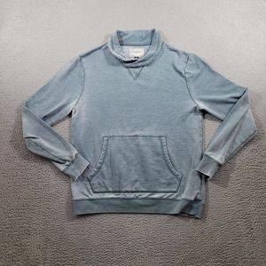 Flag Anthem Sweater Mens Medium Gray Solid‎ Long Sleeve Fleece Pullover Sweater